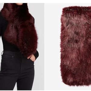 Express Faux Fur Pull thru Scarf